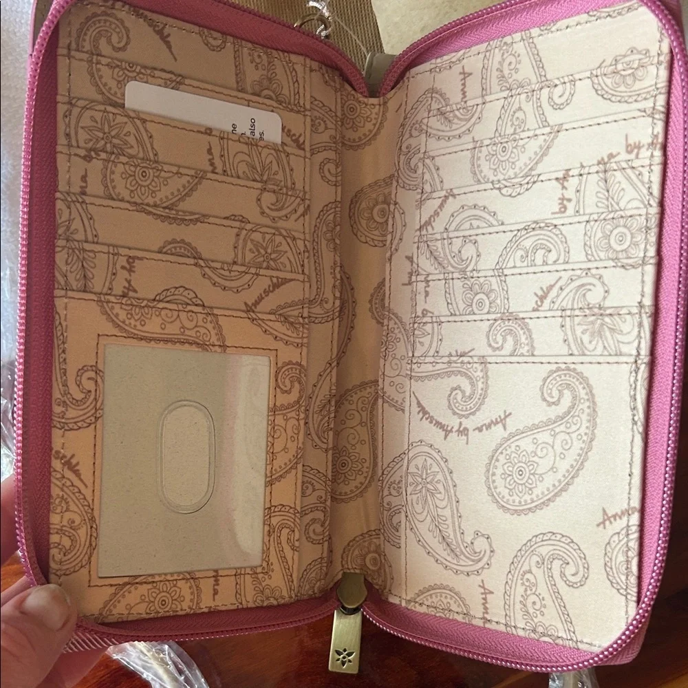 Pink Plaid Crossbody Wallet - Picture 3 of 5